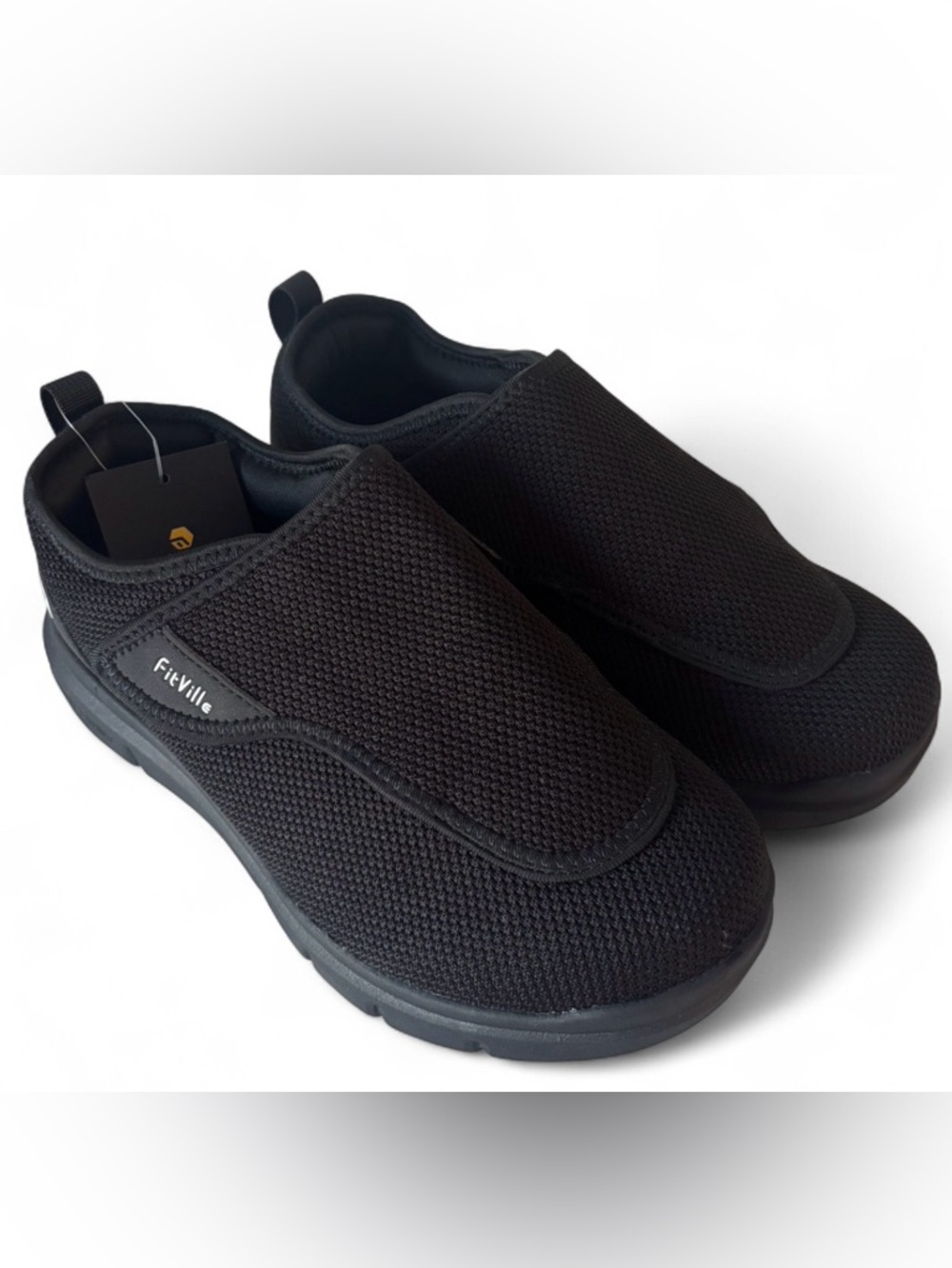 FitVille Men's Diabetic Slip-On Shoes Neuropathy Size 9 EEW Breathable Sneakers